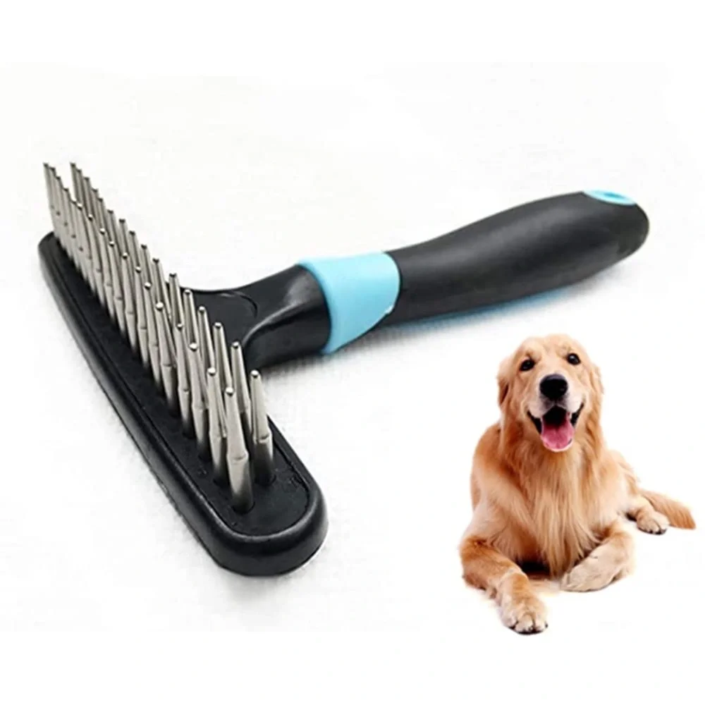 Black‎ and Blue Pet Undercoat Rake new blue.